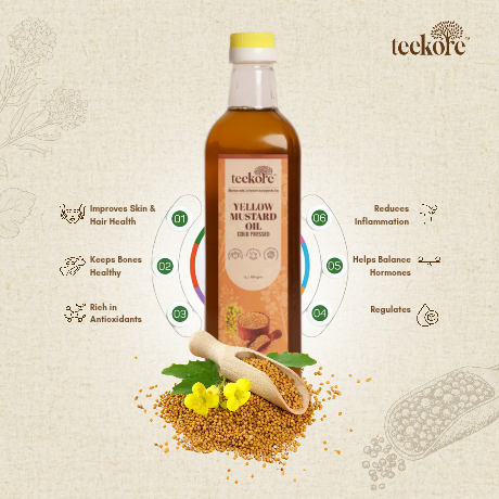 BLACK AND YELLOW Mustard Oil Combo- 2 BOTTLES