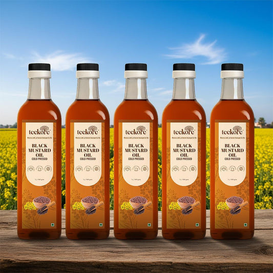 BLACK AND YELLOW Mustard Oil Combo- 5 Bottles